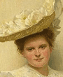 Hut, Kopfbedeckung, Strohut, Kopfschmuck, Kopfputz, Jahrhundertwende 1906